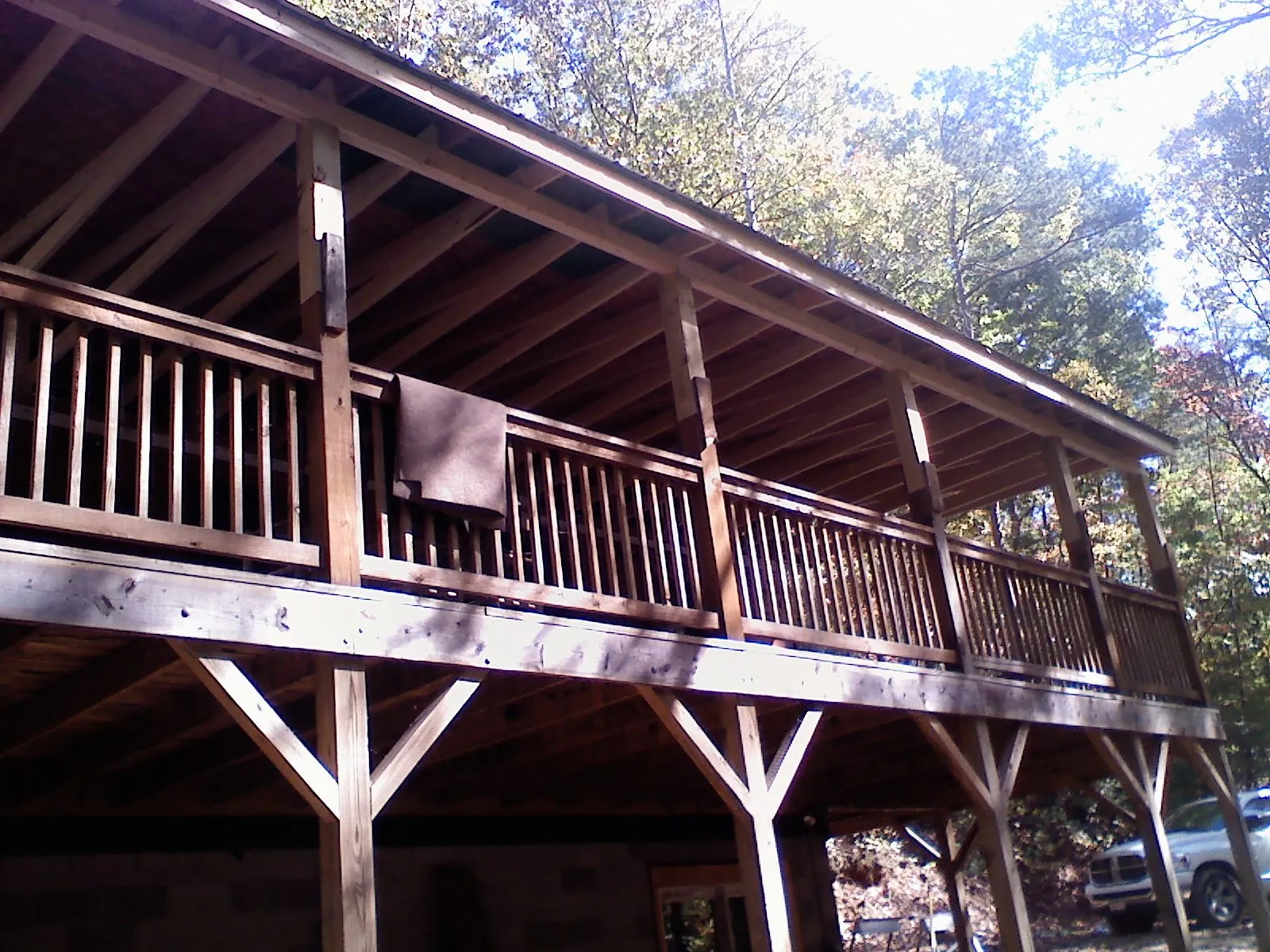 Timber framing under a new elevated porch and deck — Roof Leak Repair in Zapata by Roofing Brothers